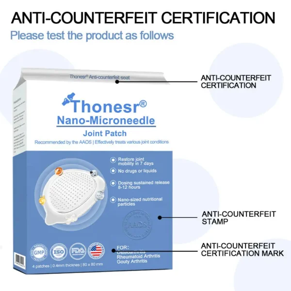 Thonesr® Nano-microneedle joint patch