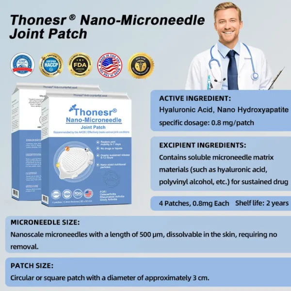 Thonesr® Nano-microneedle joint patch