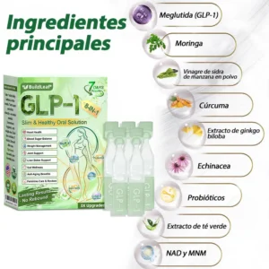 𝐁𝐮𝐢𝐥𝐝𝐋𝐞𝐚𝐟® 𝑮𝑳𝑷-1 𝐅𝐢𝐭 & 𝐕𝐢𝐭𝐚𝐥 8 en 1 𝐒𝐨𝐥𝐮𝐜𝐢ó𝐧 𝐎𝐫𝐚𝐥🥇 (Solo una vez al día, cambios visibles en 7 días) Para obesidad, salud cardiovascular, diabetes, apnea del sueño, salud intestinal, problemas articulares y más（副本）