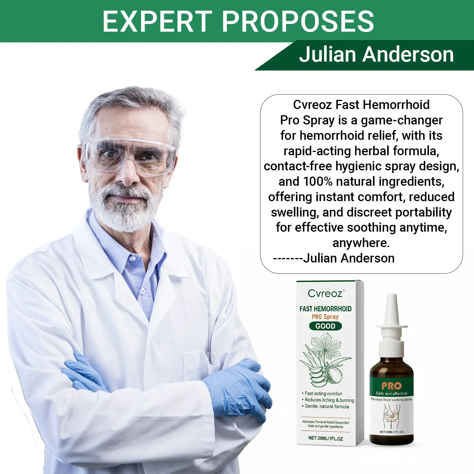 Cvreoz® Fast Hemorrhoid PRO Spray