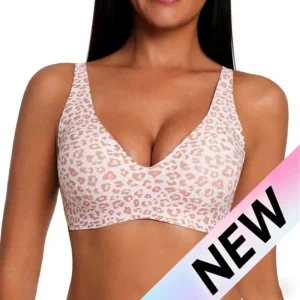 NESLEMY Wireless Push Up Bra for Women - Seamless Deep V Bralette, All-Day Comfort T-Shirt Bra for Everyday Wear