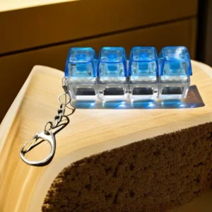 NESLEMY™🧸Fidget Toys, Stress Relief Model, LED Keyboard Keychain