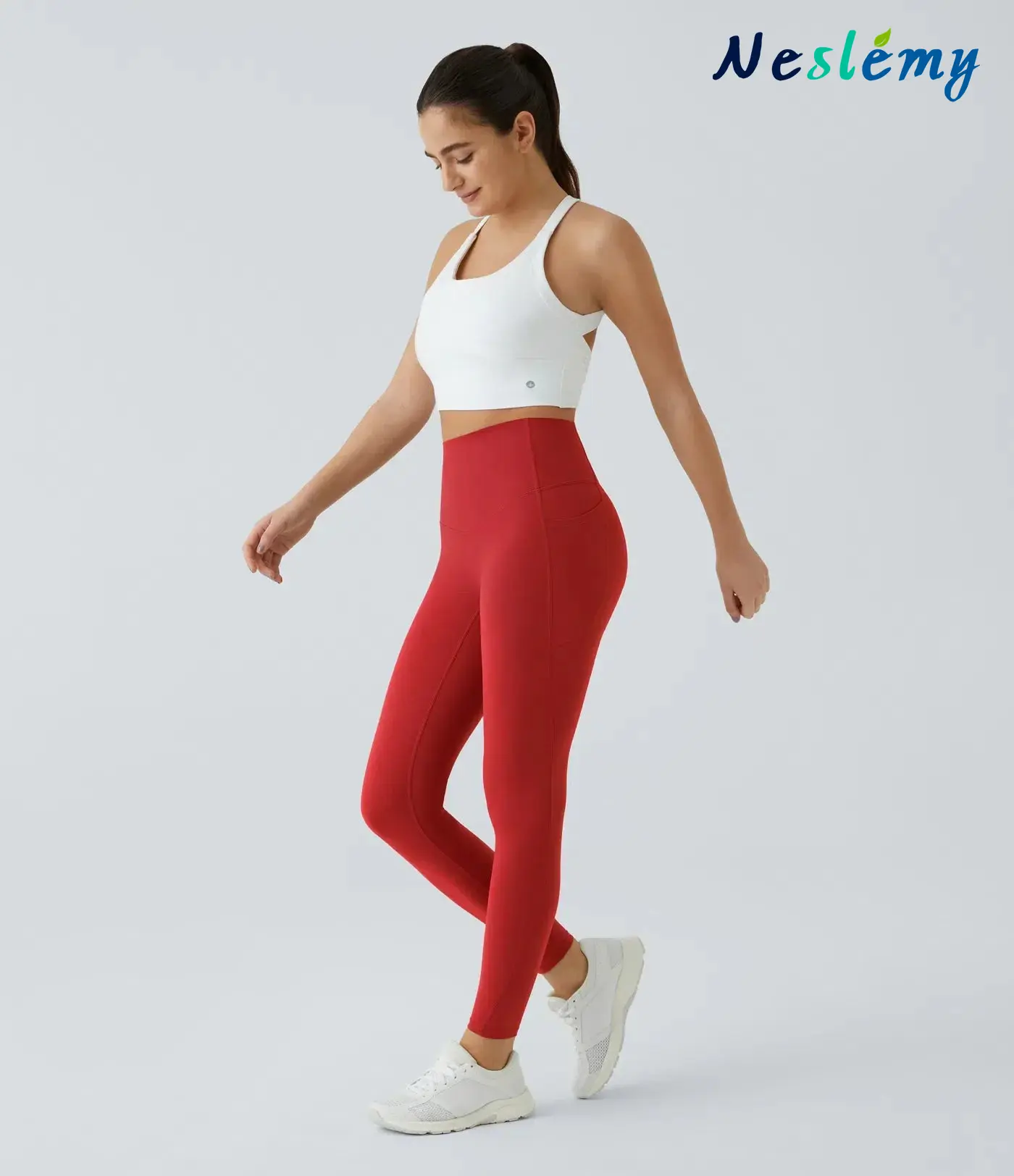 Neslemy® High Waisted Waist Shaping Pocket Shaping Training Leggings