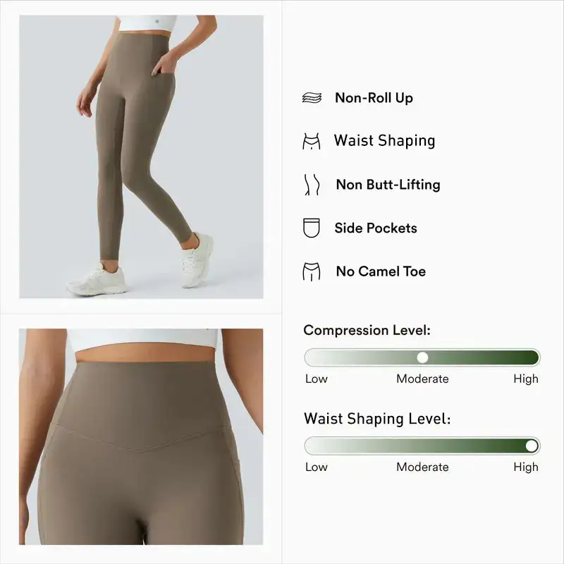 Neslemy® High Waisted Waist Shaping Pocket Shaping Training Leggings